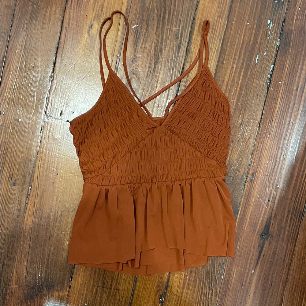 Anthropologie Terracotta Camisole Top